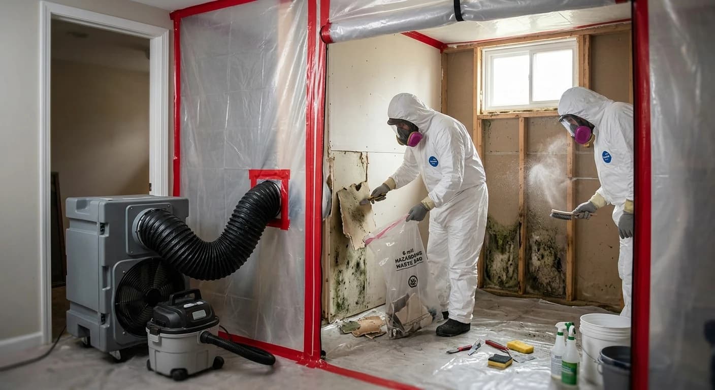 Professional mold removal work - What Is the Typical Mold Removal Process?
